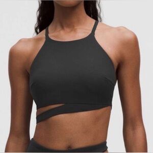 Lululemon Athletica Black High-Neck Sports Bra